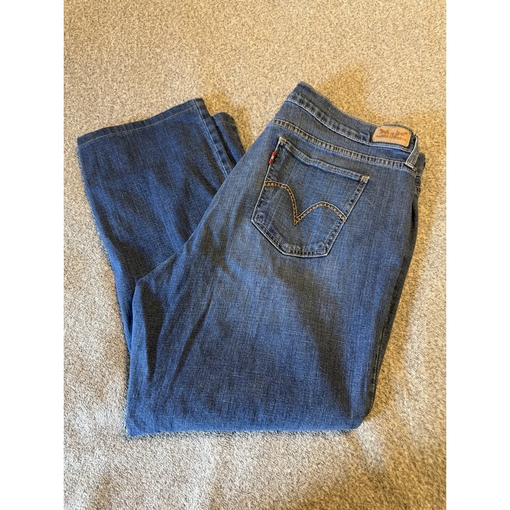 Levi's 505 Women's Straight Leg Blue Jeans Mid Rise Size 16s 33x26 Hem‎